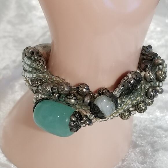 Premier Designs bracelet silver tone Cool waters8/9" 1.1972 - Picture 2 of 8